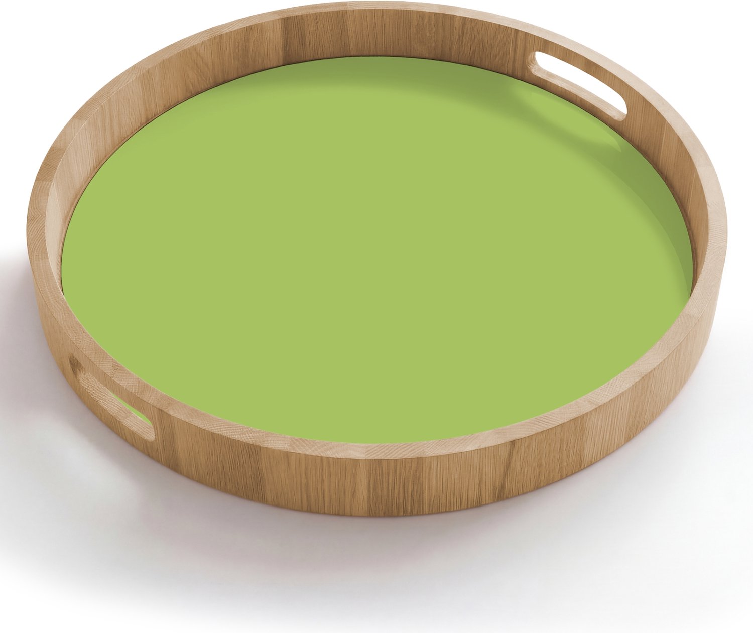 Dienblad rond 50x50 cm - Schootdienblad hout - Lime - Glow - Groen - Borrelplank rechthoek - Plateau houten dienbladen