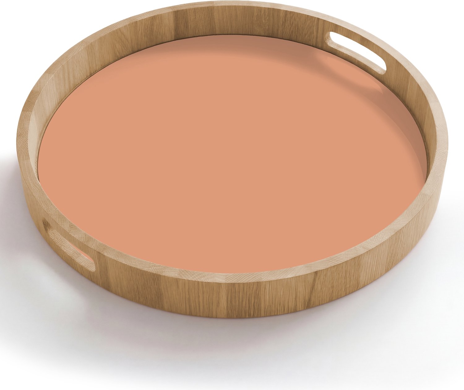Dienblad rond 50x50 cm - Schootdienblad hout - Desert - Coral - Koraal - Borrelplank rechthoek - Plateau houten dienbladen