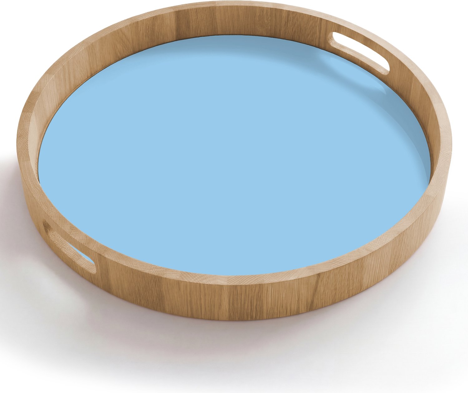 Dienblad rond 50x50 cm - Schootdienblad hout - Baby - Blue - Blauw - Borrelplank rechthoek - Plateau houten dienbladen