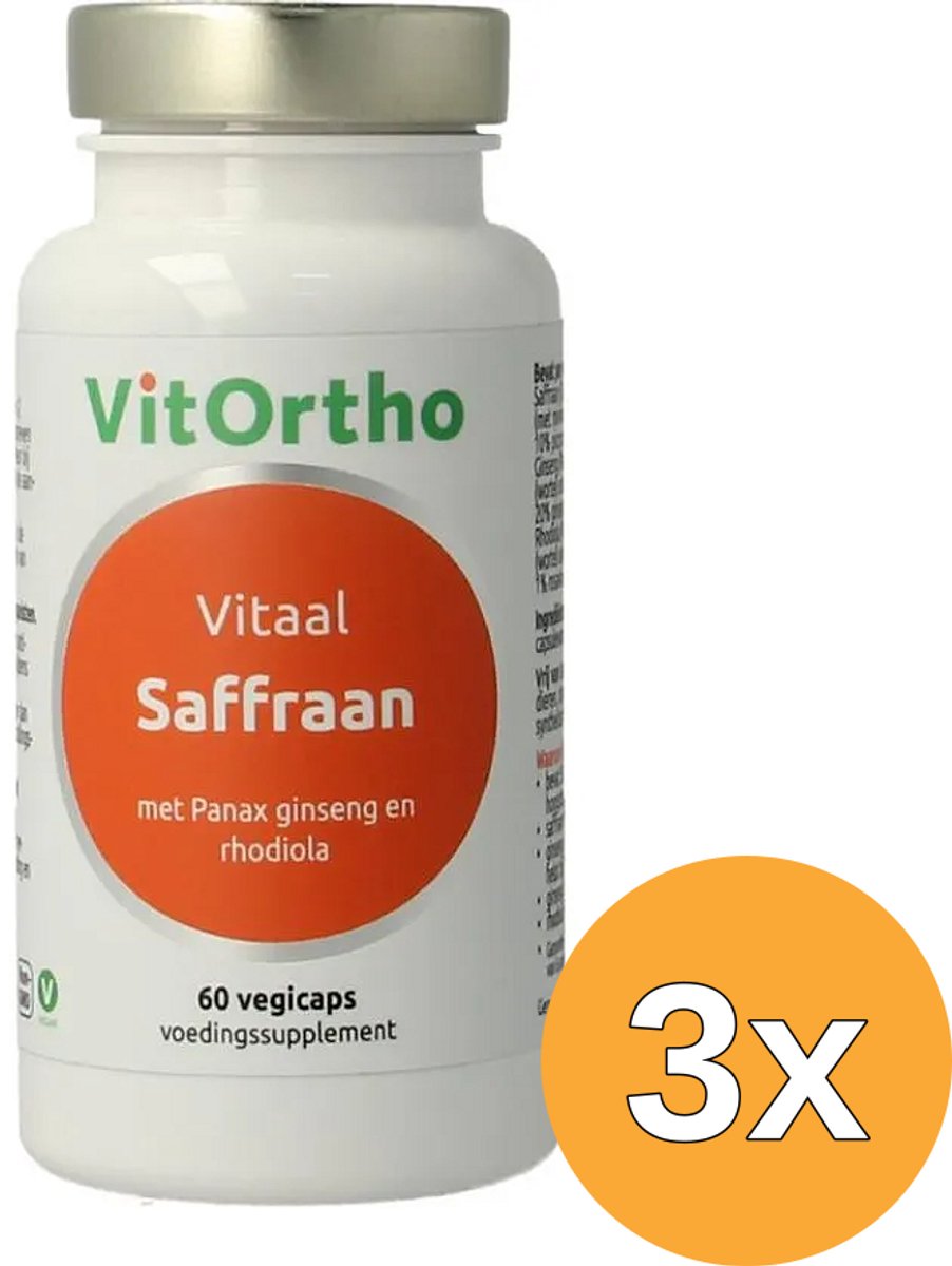 3x Vitortho Saffraan Vitaal (60 vega capsules)