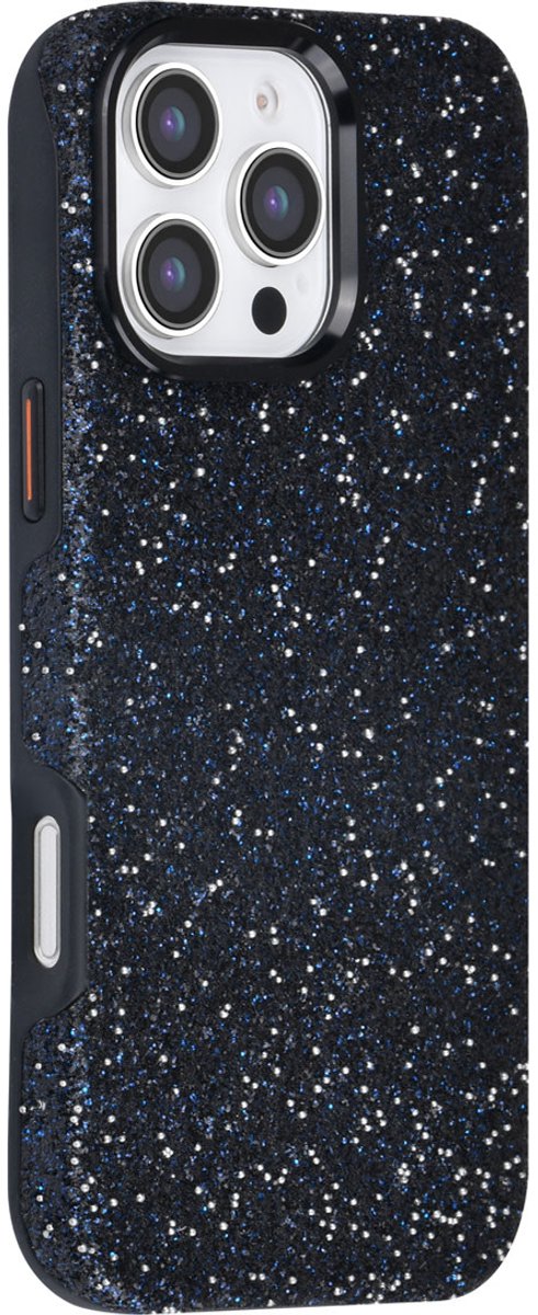 TUNIQ Backcover hoesje voor Apple iPhone 16 Pro Max - Glitter Magsafe TPU+PC - Zwart