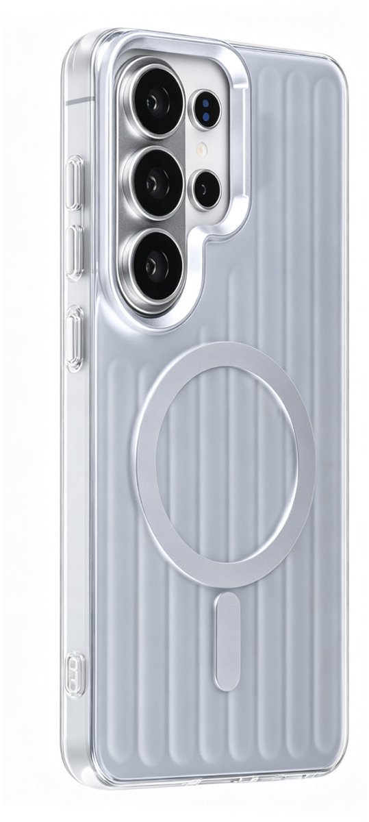 TUNIQ Backcover hoesje voor Samsung Galaxy S26 Ultra - luggage IMD MagSafe - Zilver