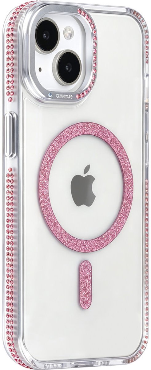 TUNIQ telefoonhoesje voor Apple iPhone 14 - Diamond MagSafe - Roze