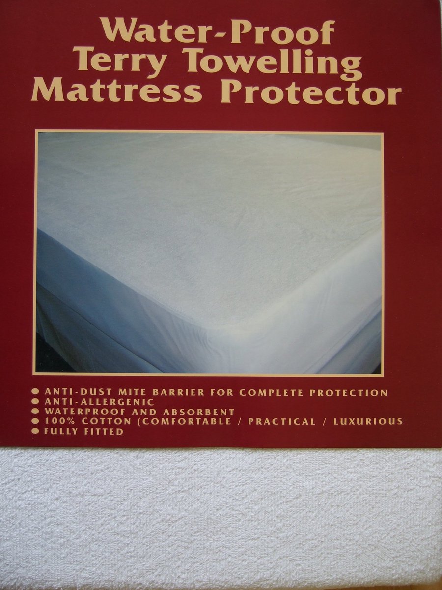 Towelsrus Supersoft, absorberend, waterdichte bescherming van de bodem, aangepast, enkel, wit van, Matrasbeschermer - ShopVlot