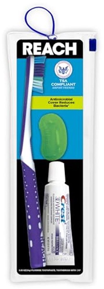 Tandenborstel Reiskit met Tandpasta en Reishoes
