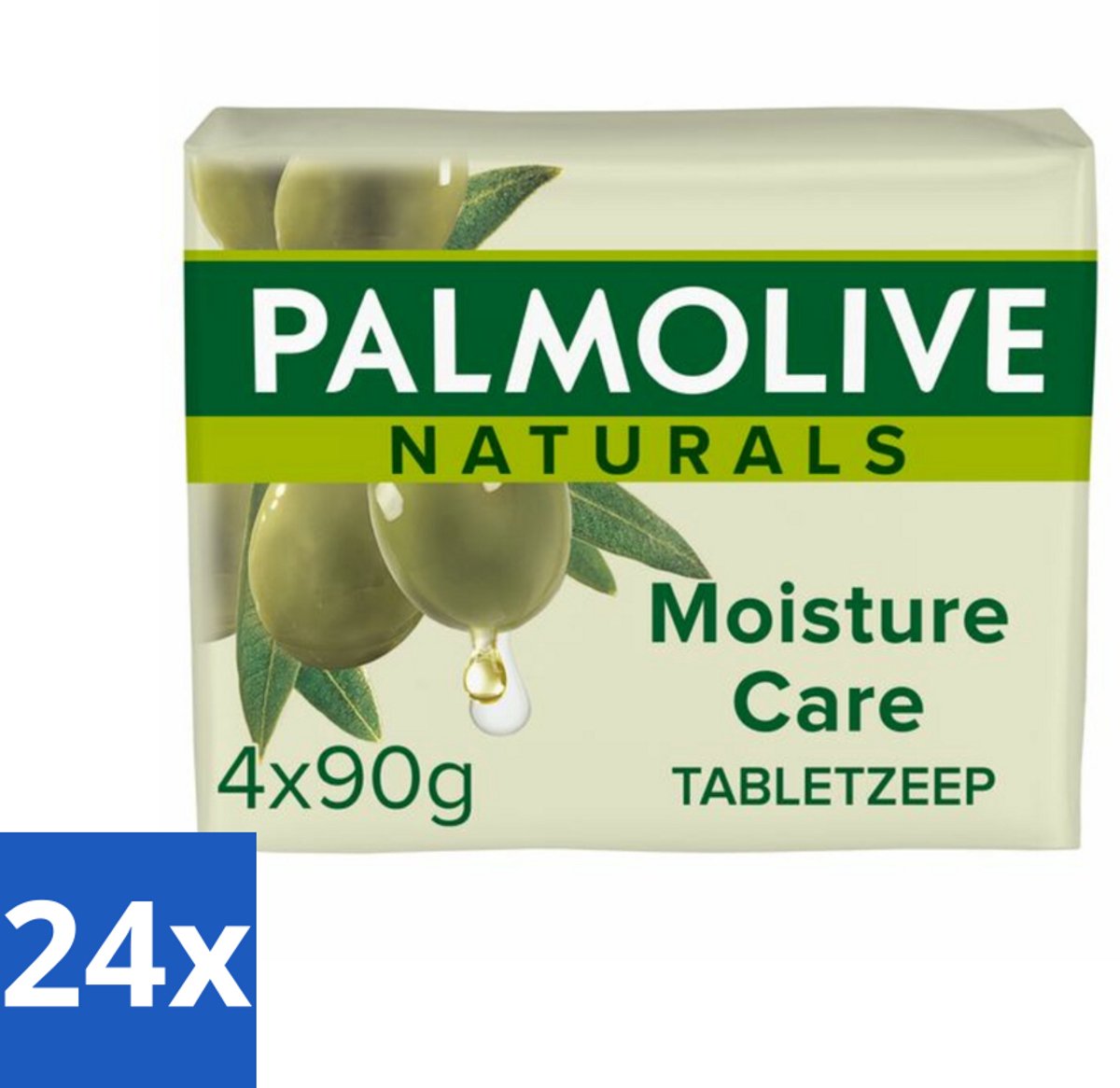 24 x Palmolive Tabletzeep Naturals Olijf Melk 4x 90 gr - Palmolive Zeep - Tabletzeep - Olijf & Melk - Natuurlijke Ingrediënten - Hydraterende Zeep