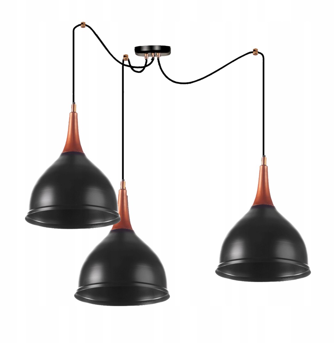Industriële Spider Plafondlamp - 3xE27, 300cm Snoer