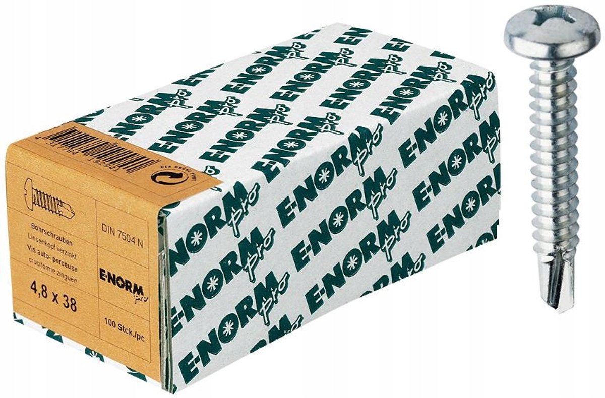 Zelfborende schroeven DIN 7504 M PH3 6,3x38mm - 100 stuks
