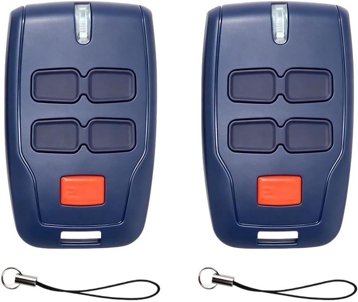Draadloze Garagedeuropener Afstandsbediening, 433MHz, 2 Kanalen, 4 Knoppen, Rolling Code, Geschikt voor BFT Mitto 2, Kleio en Ghibli Deuropeners