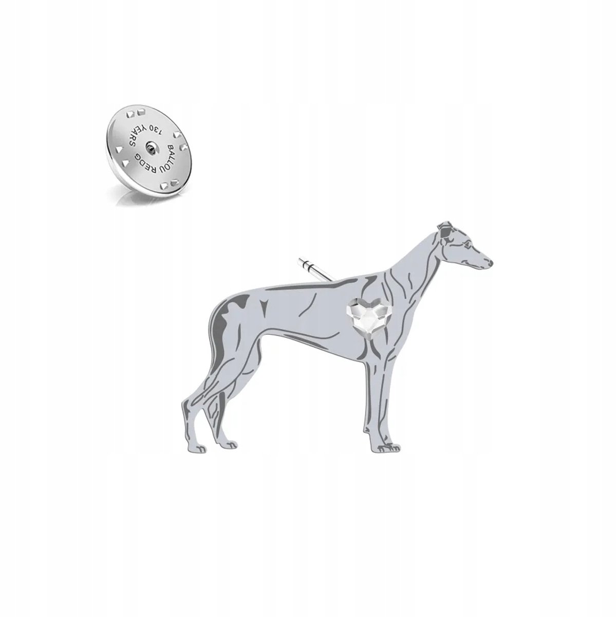 Zilveren Broche Greyhound 925 - Uniek Cadeau met Gratis Gravure