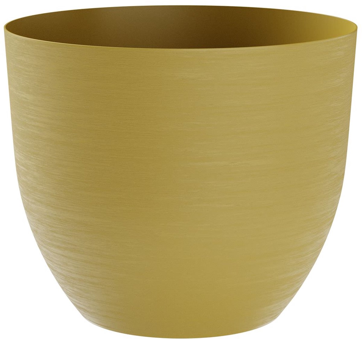 tera Plantenbak OVER Oker mosterdgeel rond 38 cm - Kunststof
