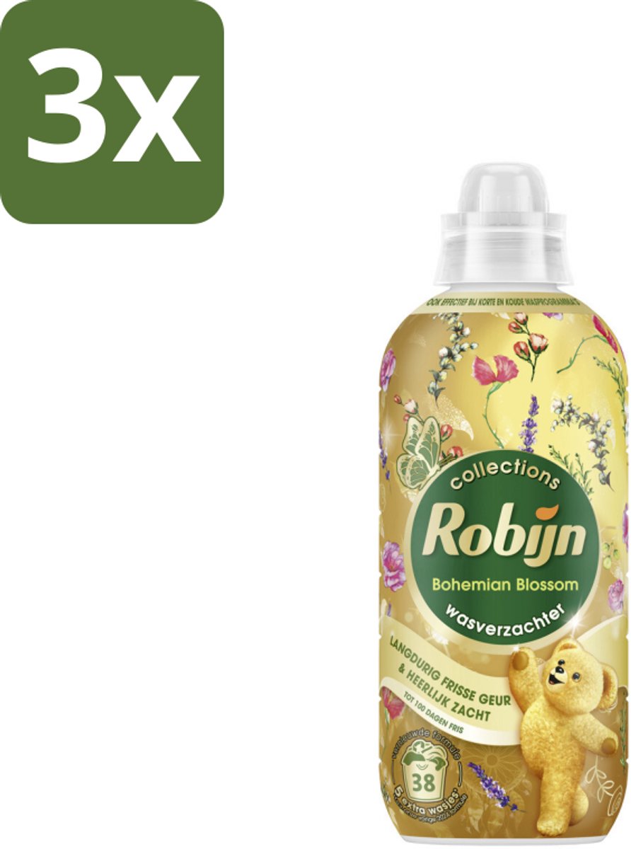 3 x Robijn – Wasverzachter – Bohemian Blossom – 765 ml - Koffiezetapparaat