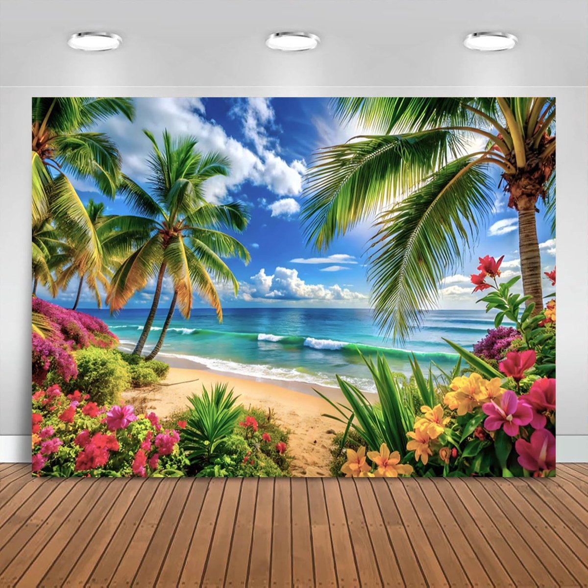 Elzusha - Tropische Strand Achtergrond 2,1 x 1,5 m