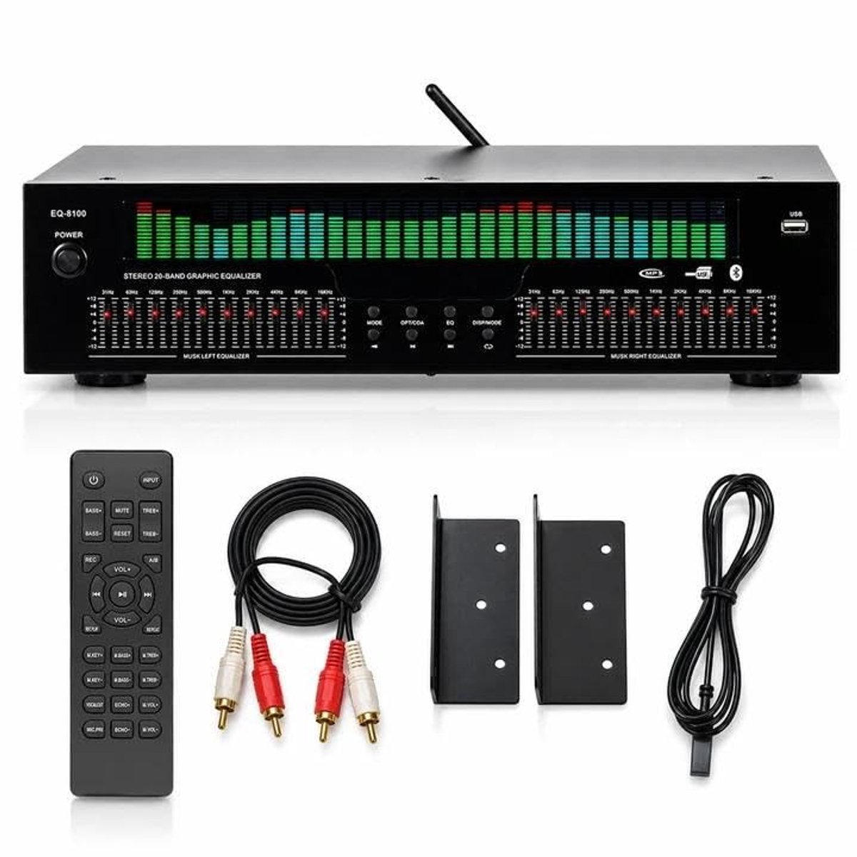 Elzusha - Professionele 31-Bands Digitale Equalizer met Bluetooth