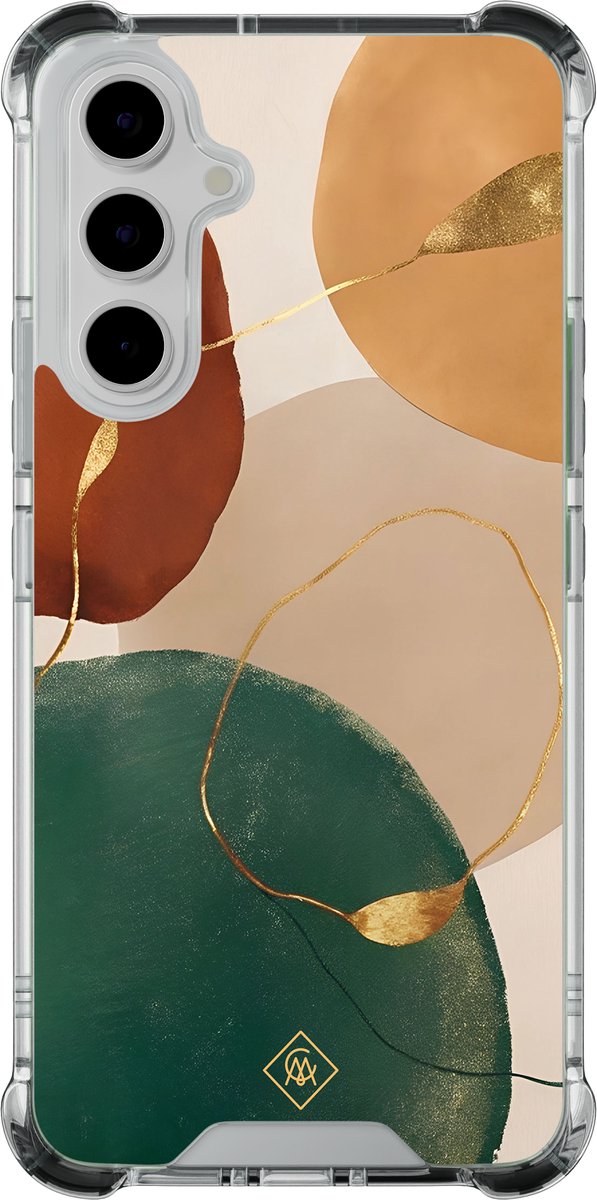 Casimoda® hoesje - Geschikt voor Samsung Galaxy A55 - Earthy Luxe - Shockproof case - Extra sterk - - Multi, Transparant