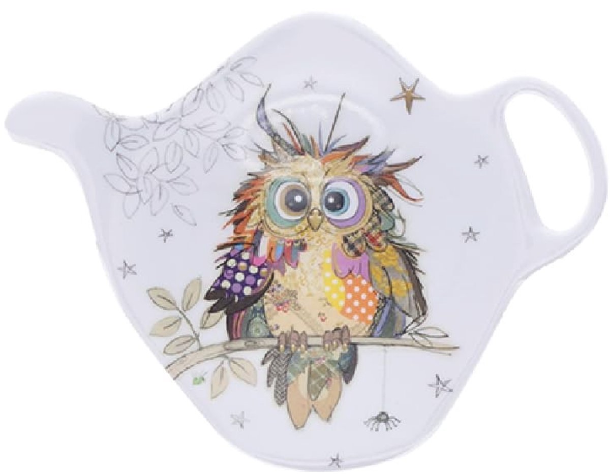 Elzusha - Thee Zakje met Uil Motief van Melamine