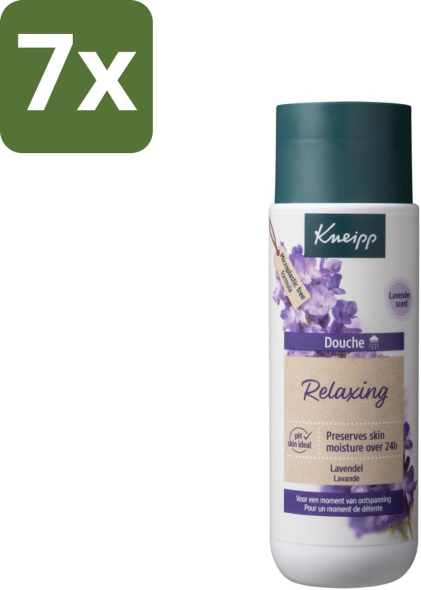 7 x Kneipp Douche Relaxing 200 ml - Douchegel - Ontspannende Geur - Lavendel - Stress Verlichten - Huid Verzorging