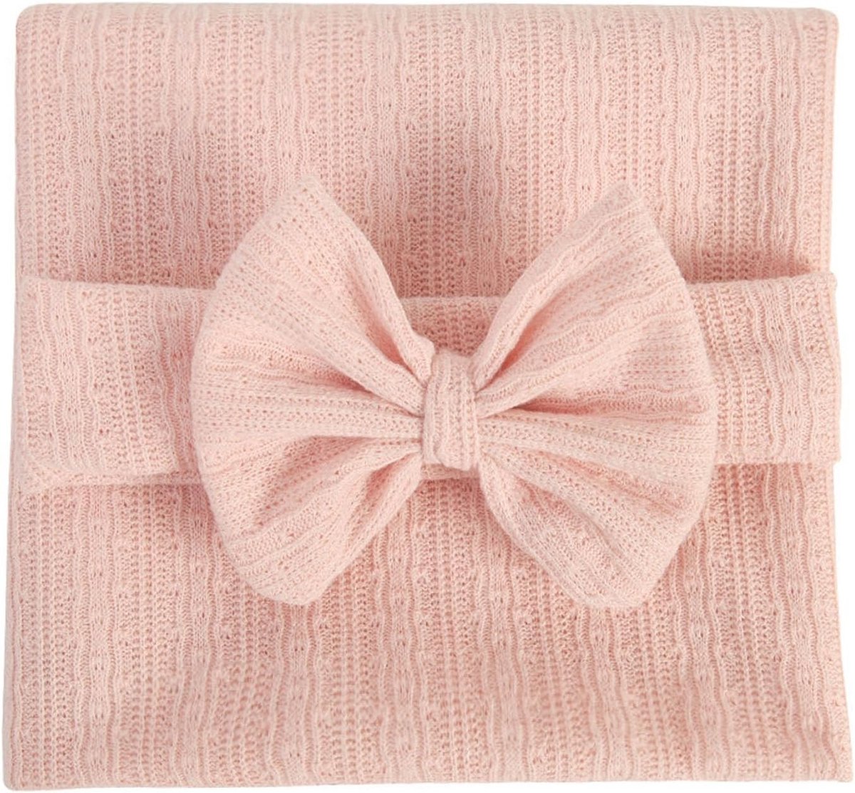 Schattige Newborn Fotoprops Wraps, DIY Baby Fotoblanket en Swaddle voor Babyfotografie, Fluffy Dekentje voor Jongens en Meisjes (Roze)