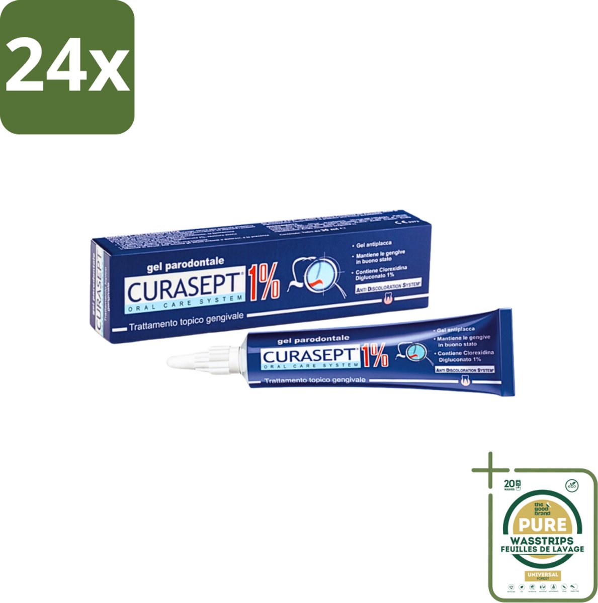 Curasept Parodontaal Gel 1% CHX 30 ml - Voordeelverpakking - 24 stuks - Tandvlees verzorging - Mondhygiëne