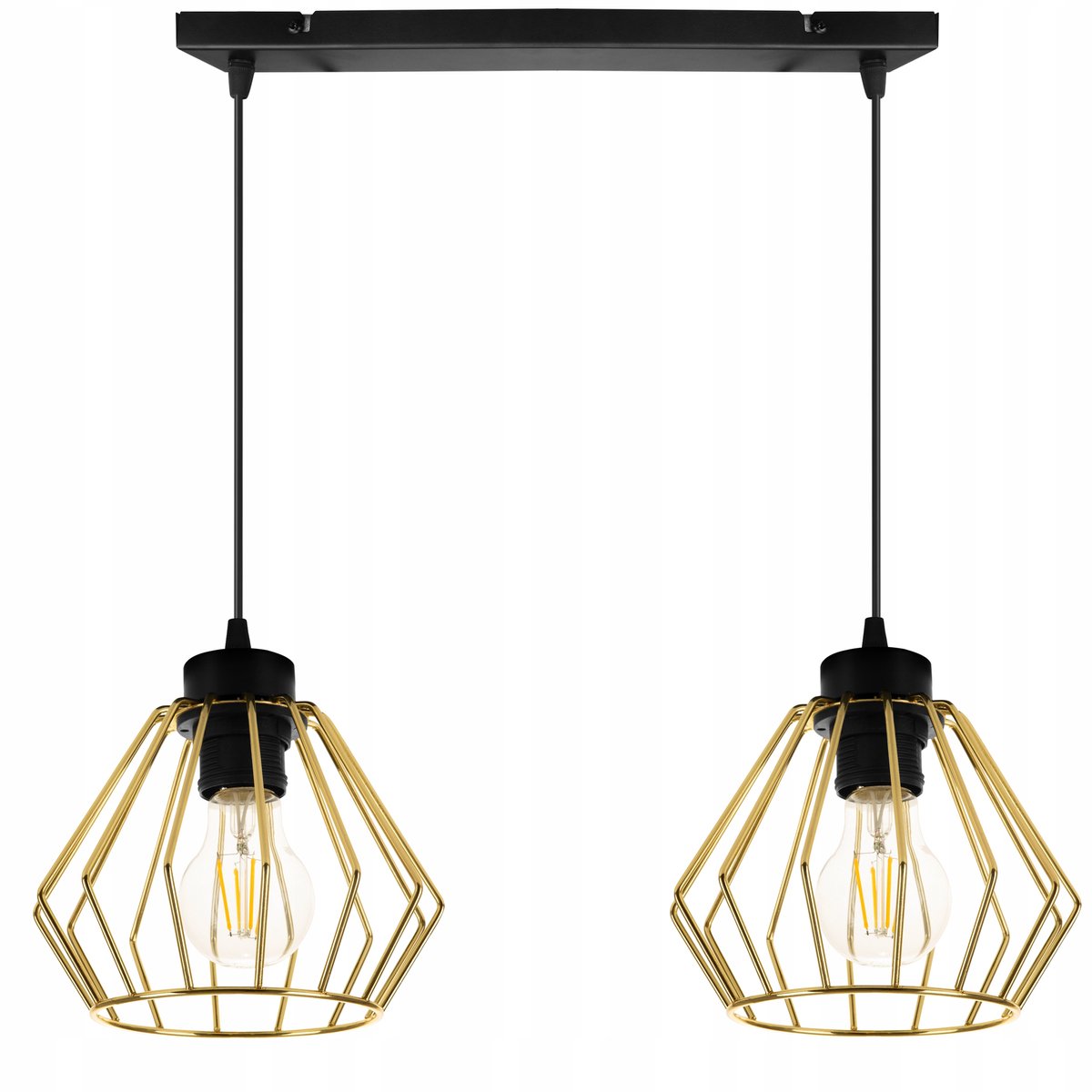 Merلوze Goud-Zwarte Hanglamp Loft Stijl - Keuken & Woonkamer