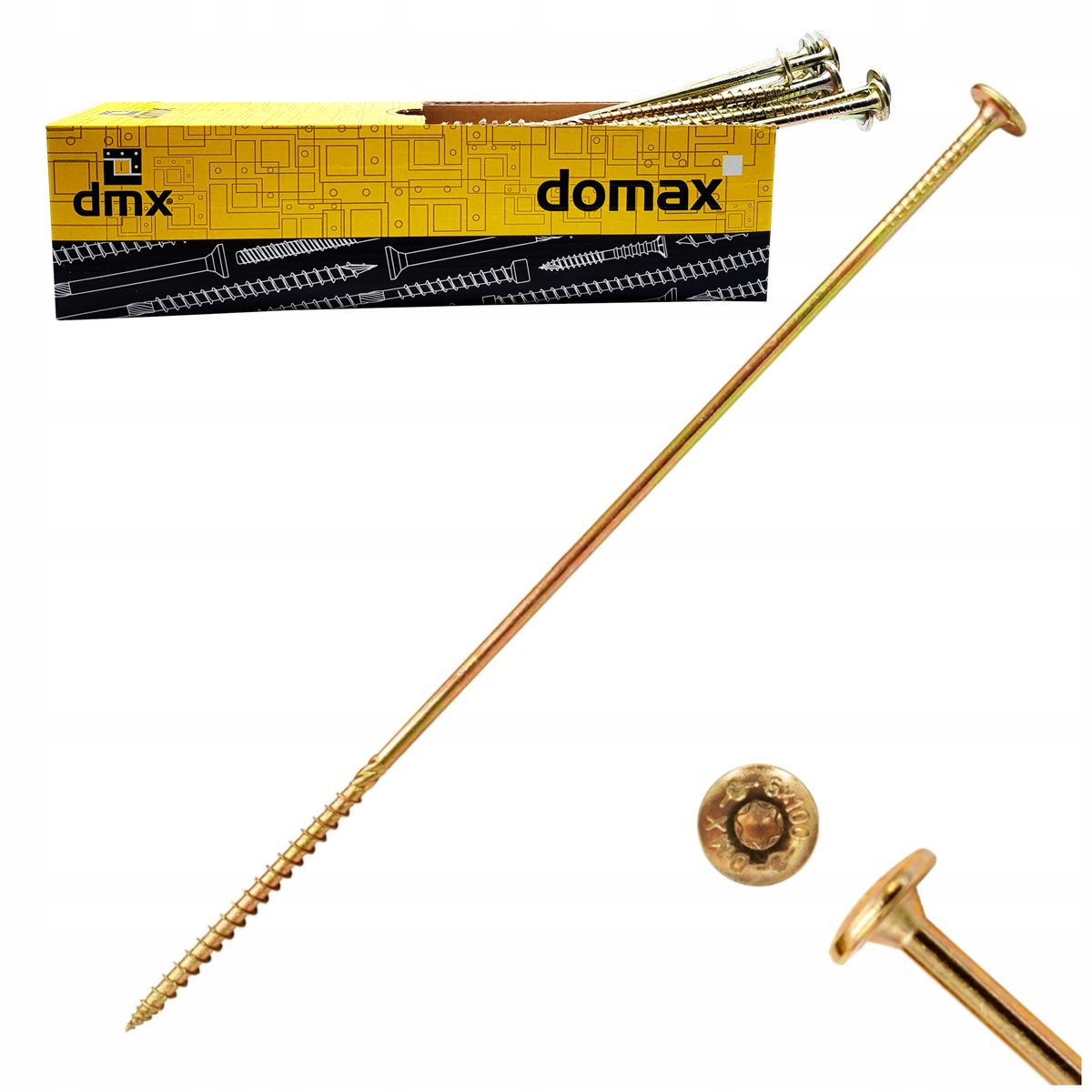 Domax Verbindingsschroeven Hout 8x240mm Torx TX40 Verzinkt (50 stuks)