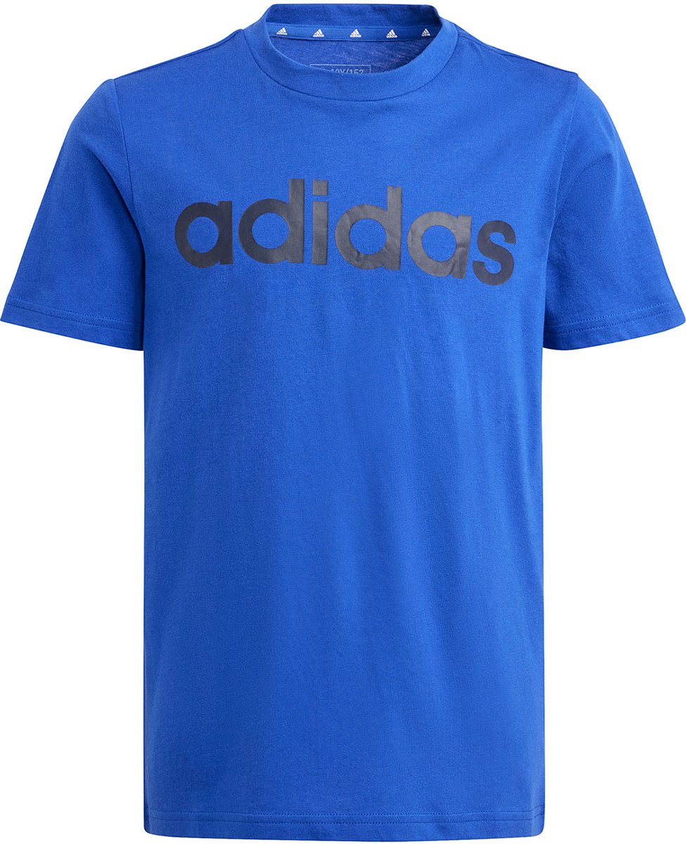 adidas T-shirt Kinderen Essentials Linear Logo Cotton Tee Blauw