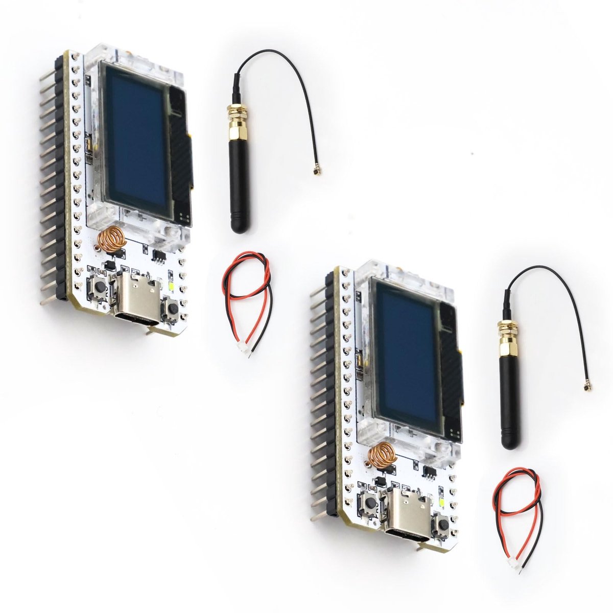 Elzusha - LoRa ESP-32 Ontwikkel PCB met OLED Scherm en Antenne