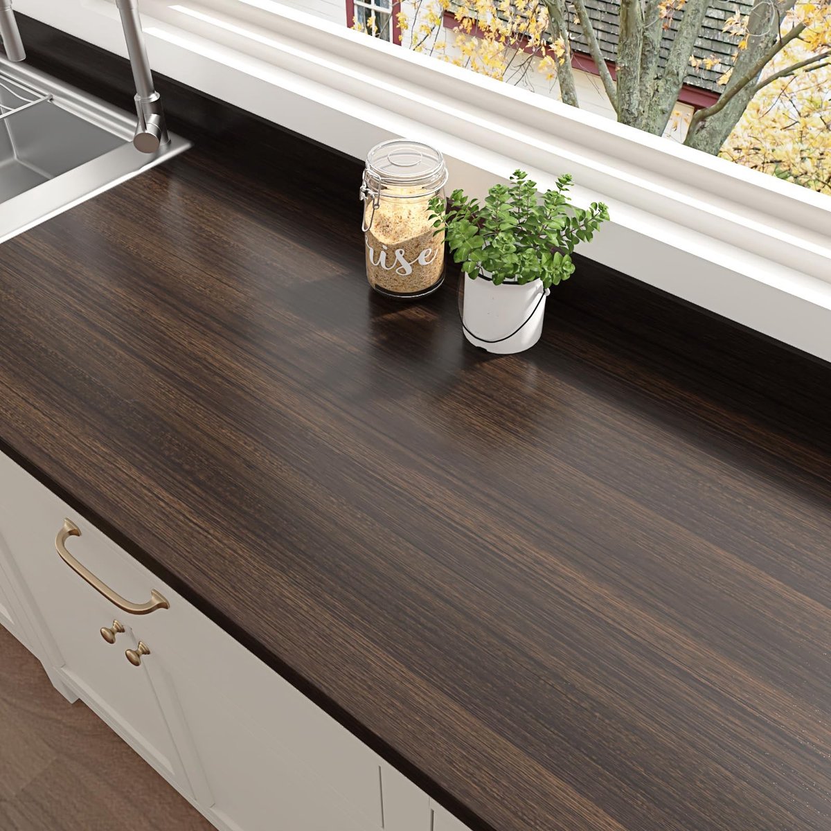 Elzusha - Zelfklevend Houtlook Behang voor Meubels, 40 cm x 200 cm