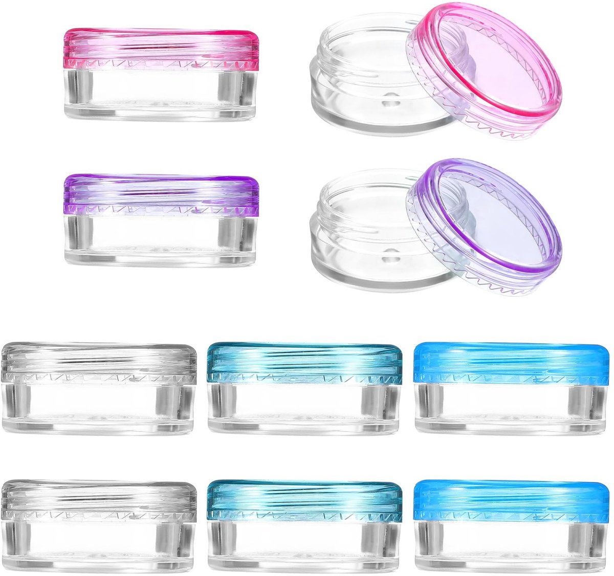 Elzusha - Set van 10 Herbruikbare Sample Containers met Deksel