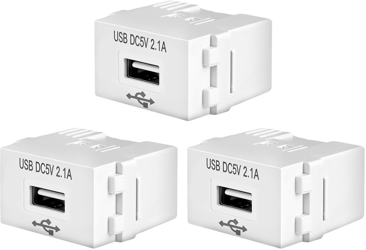 Elzusha - 3-Pack USB Power Module 220V naar 5V Transformator