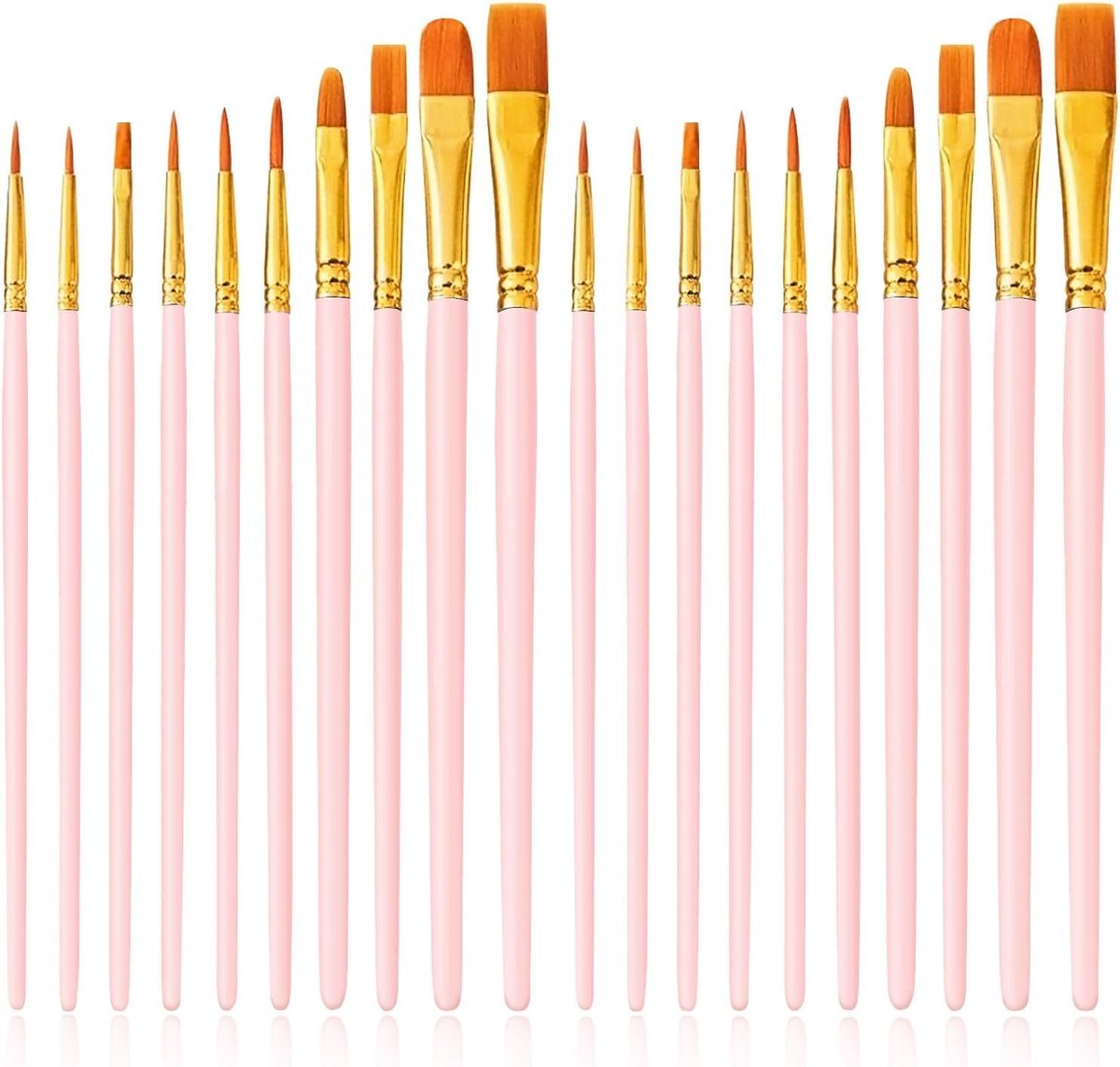Professionele Verfkwasten Set voor Aquarel en Acrylverf - 20 Stuks, Ideaal voor Kunstenaars en Hobbyisten