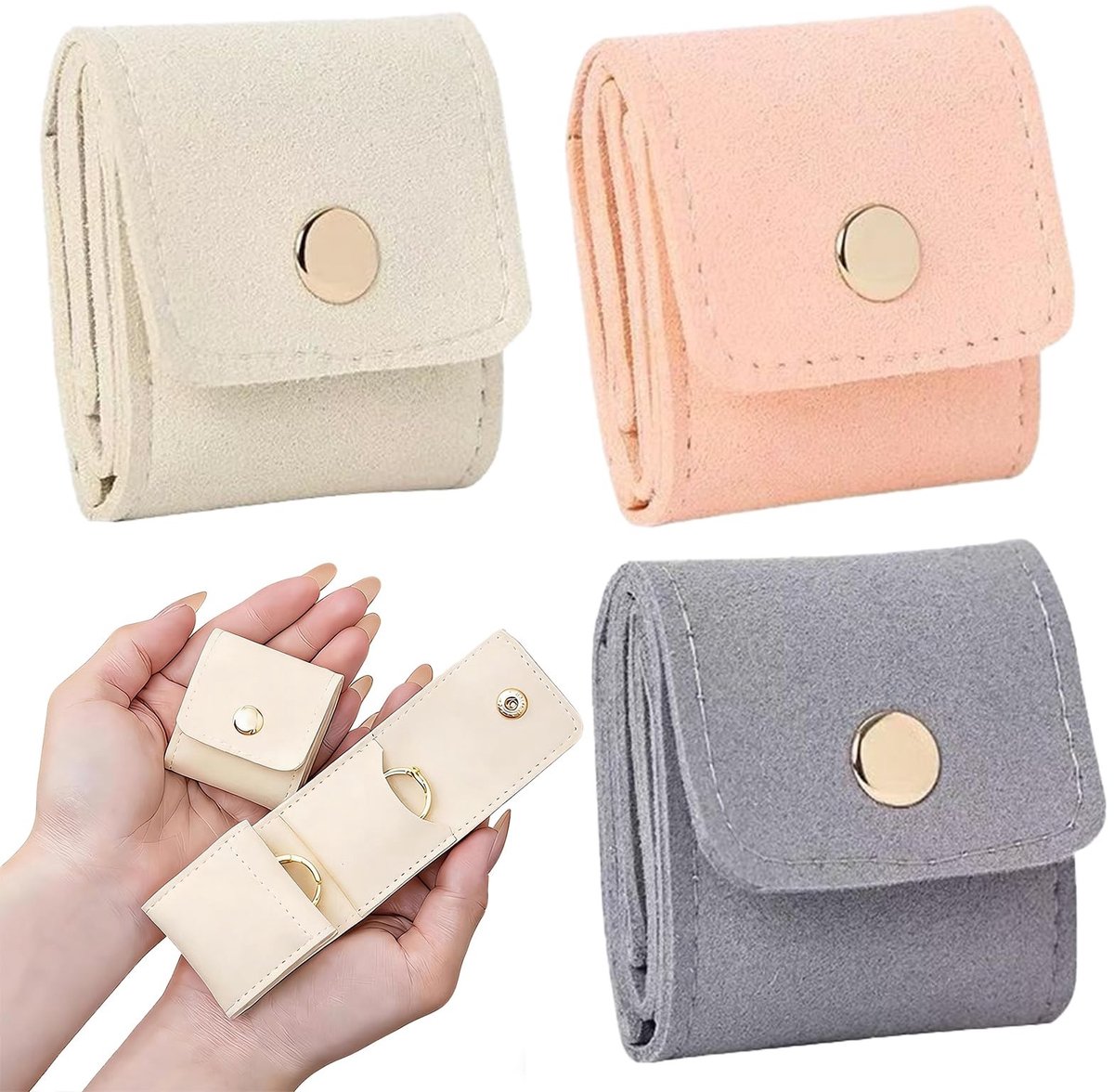 Elzusha - Reis Sieraden Organizer Set van 3 Mini Tassen