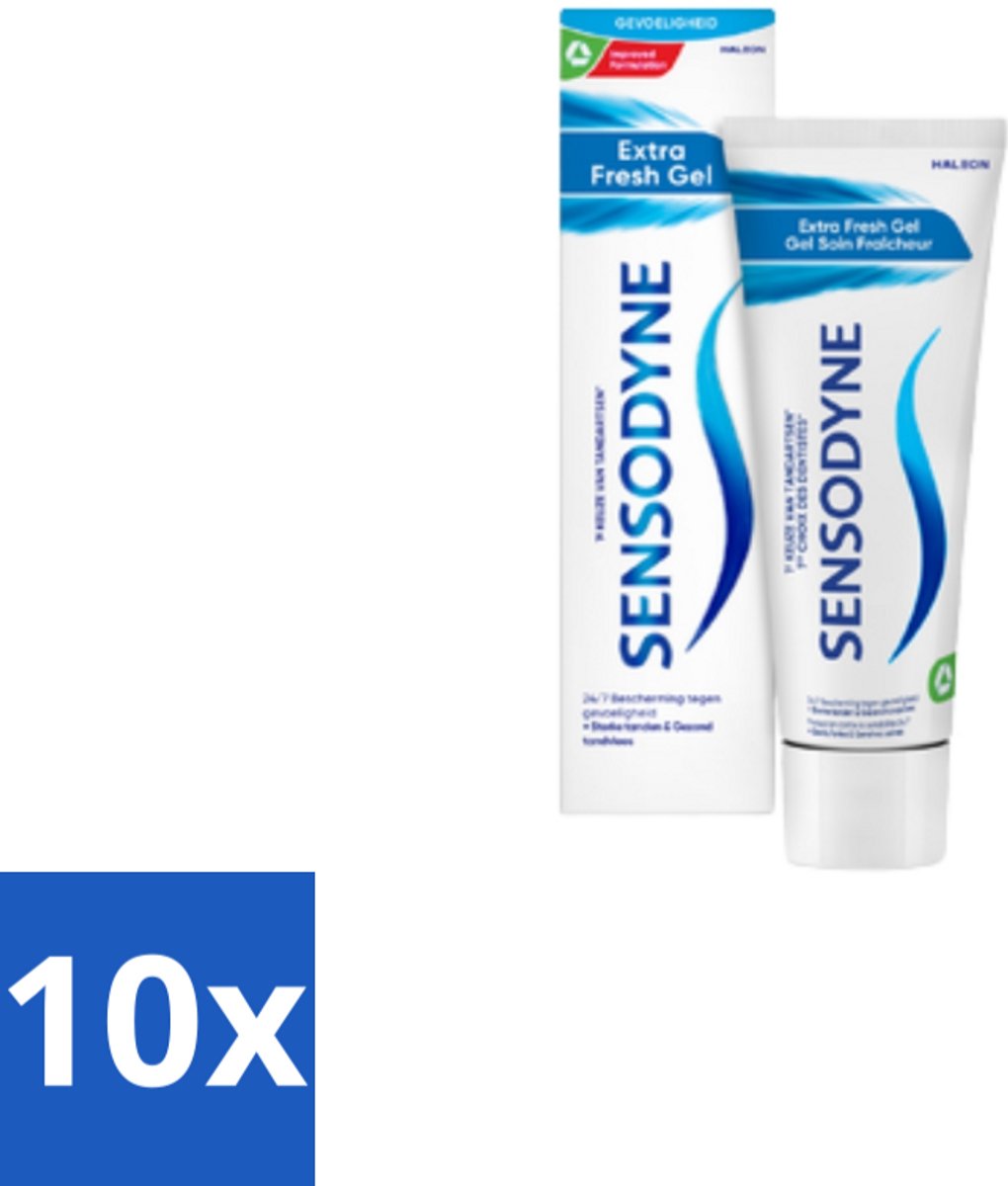 Sensodyne Tandpasta Extra Fresh Gel 75 ml - Bulkverpakking - 10 stuks