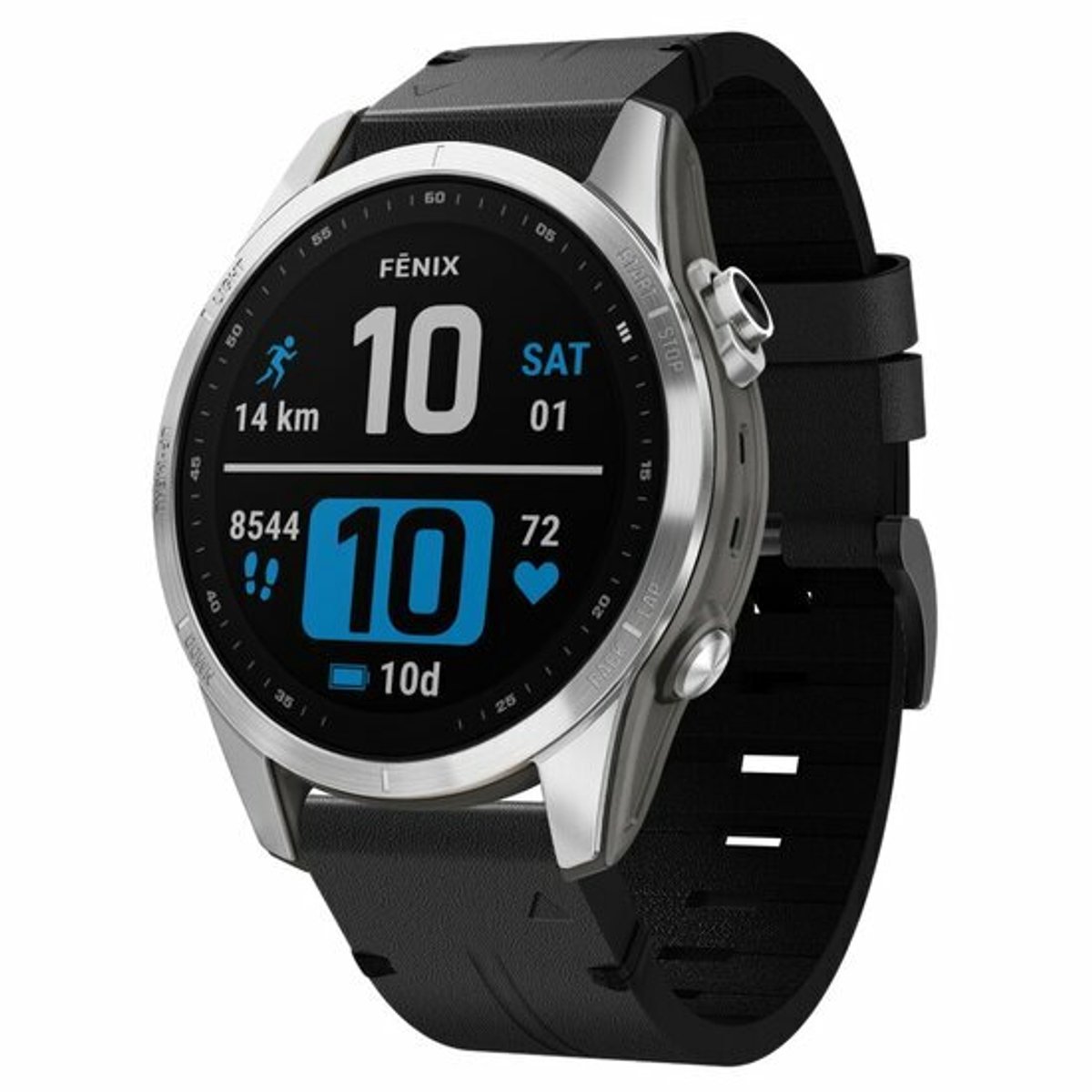 By Qubix - Geschikt voor Garmin bandje - 20mm Quickfit - Leren bandje - Zwart - Geschikt voor Garmin Fenix 9 / 9 pro - 43mm