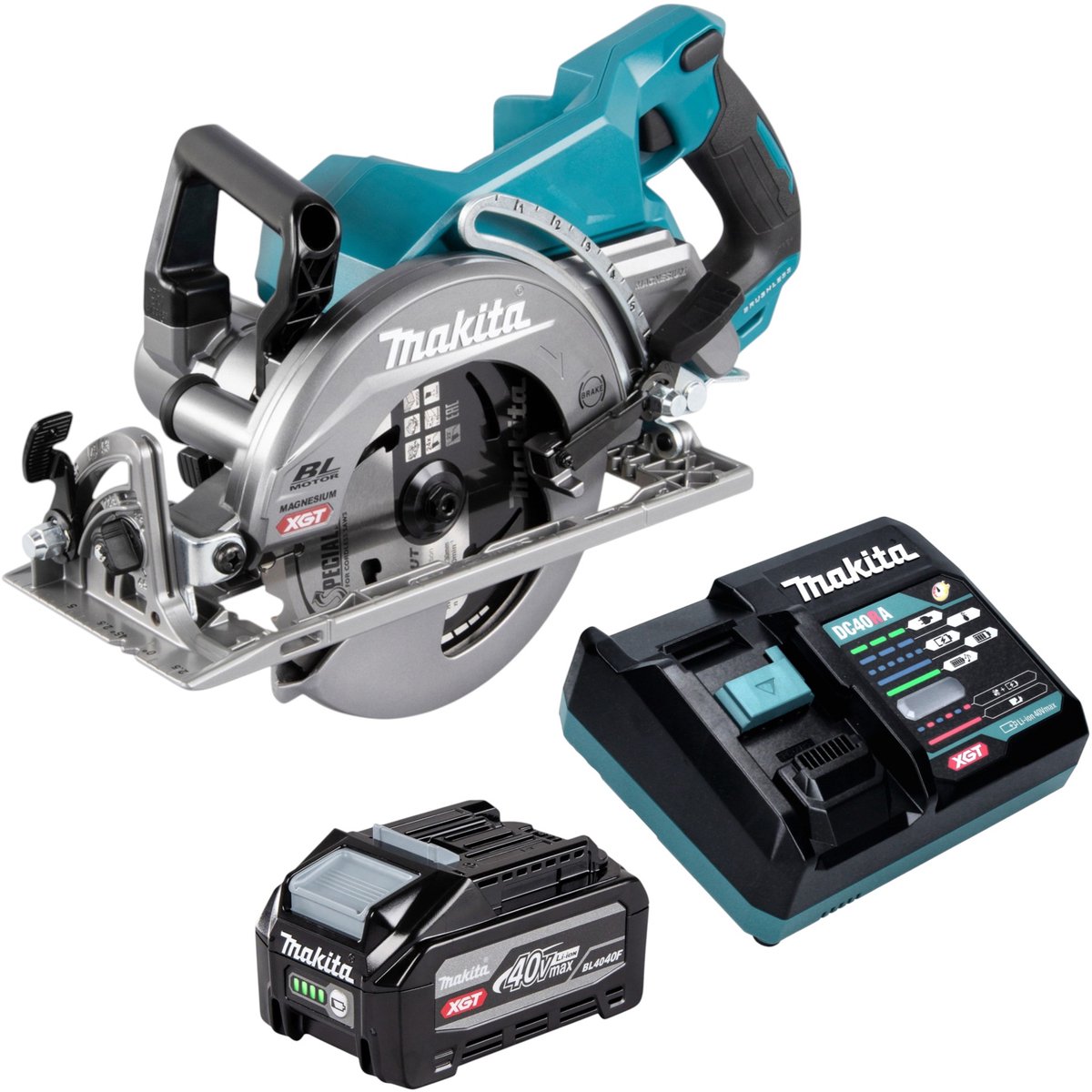 Makita RS 001 GZ accu-handcirkelzaag 40 V max. 185 mm borstelloos solo - zonder accu, zonder oplader