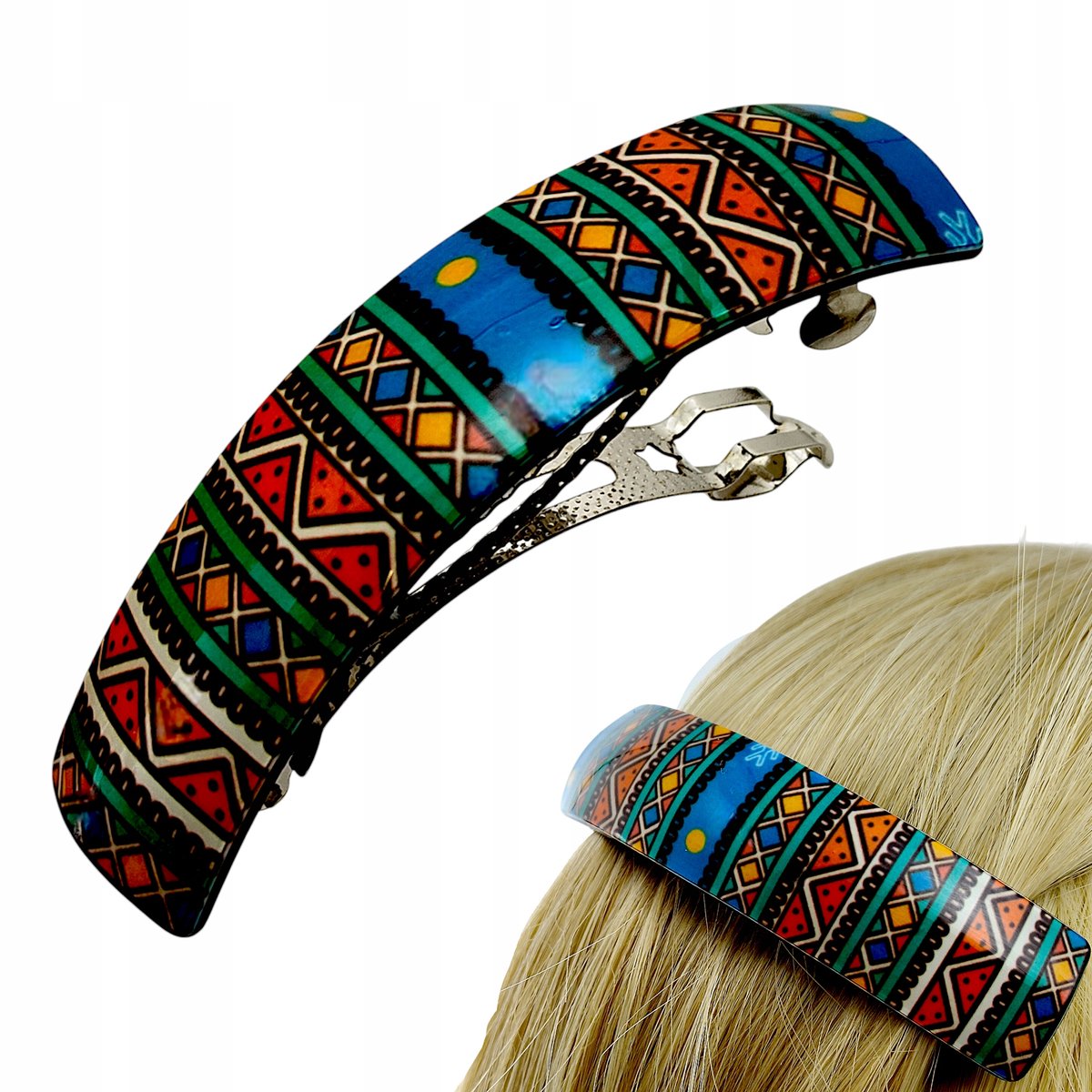 Automatische Haarclip Indiaanse Peruaanse Stijl - Kleurrijk
