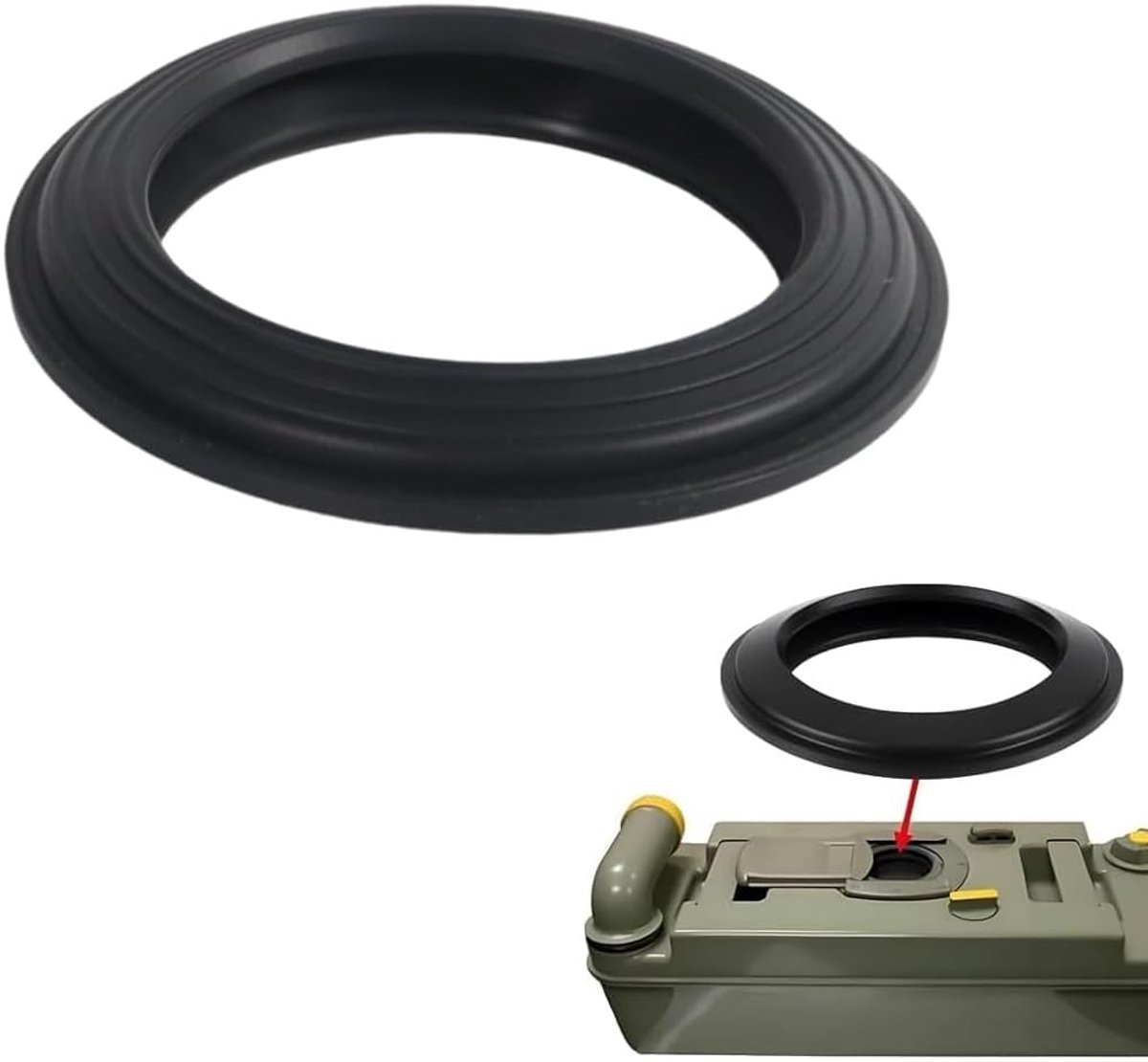 Waterdichte Vervangingsring voor C200-C400 Toilet, Rubberafdichting voor Caravans en Campers, Lekvrije Oplossing voor Toiletten en Campingtoepassingen