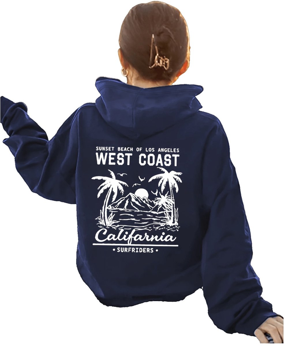 Currero Hoodie Dames Warme Hoodie Met Capuchon Comfortabele Sweater Casual Trui Pullover Damestrui Donkerblauw
