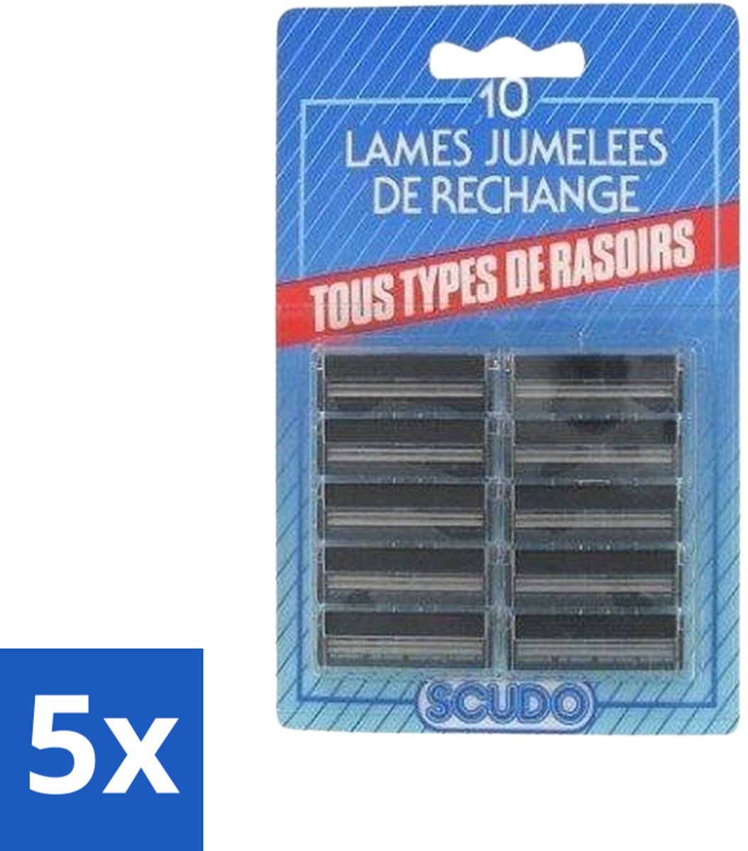 Scudo - Scheermesjes - 2 Scheerbladen - Vervangmesjes voor Gillette G2 & Contour - 10 Mesjes - Bulkverpakking - 5 stuks