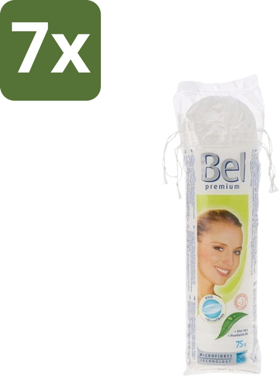 7 x Hartmann Bel - Wattenpads Premium Klein Rond - 75 stuks per verpakking - Wattenpads - Biologisch Katoen - Huidverzorging - Make-up Verwijderen - Gezicht Reinigen