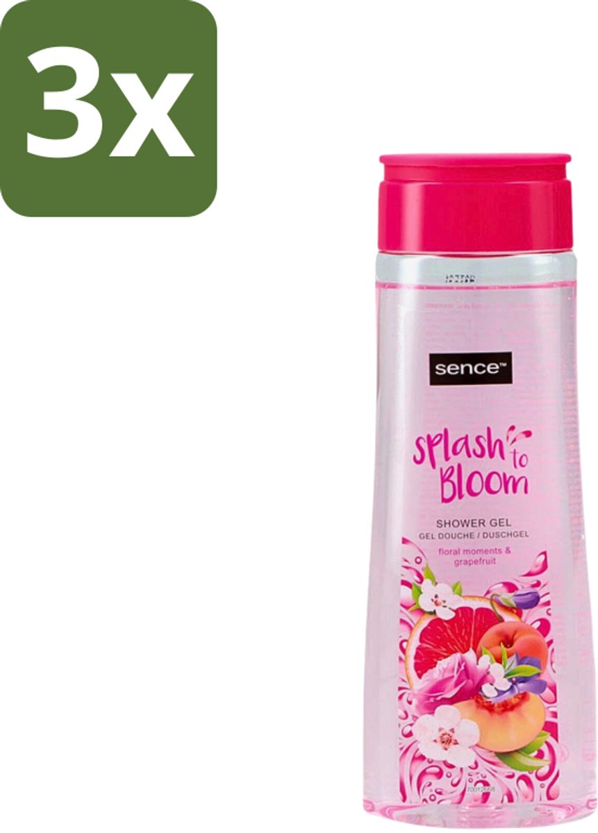 3 x Sence - Floral Moments & Grapefruit - Douchegel - Fris & Fruitig - 300 ml - Douchegel - Grapefruit - Bloemige Geur - Fris - Fruitig