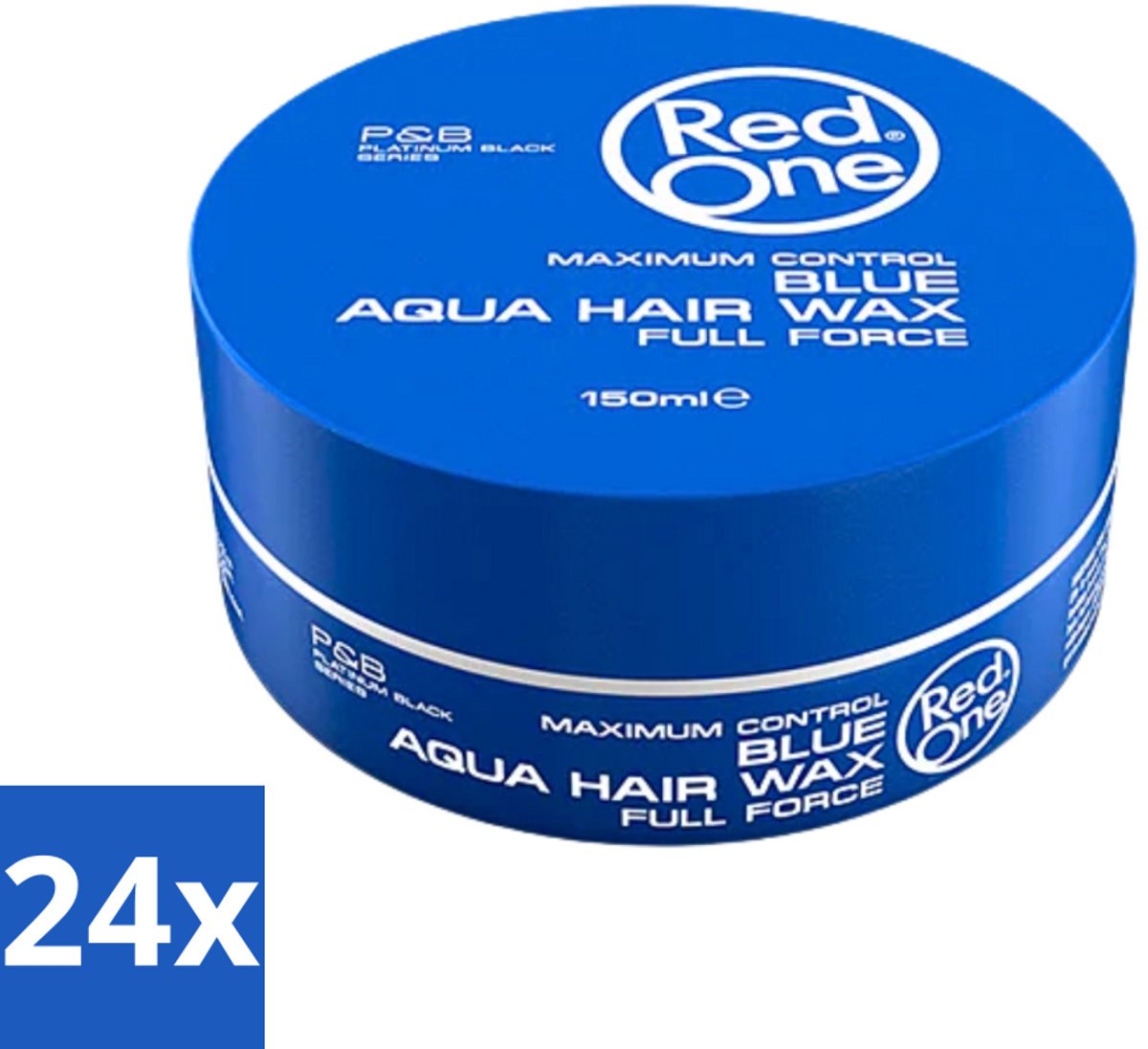 24 x Red One - Haarwax - Blue - Aqua Hair Wax - Voor Sterke Hold & Glanzende Finish - 150 ml - Haarwax - Hold - Glans - Styling - Waterbasis