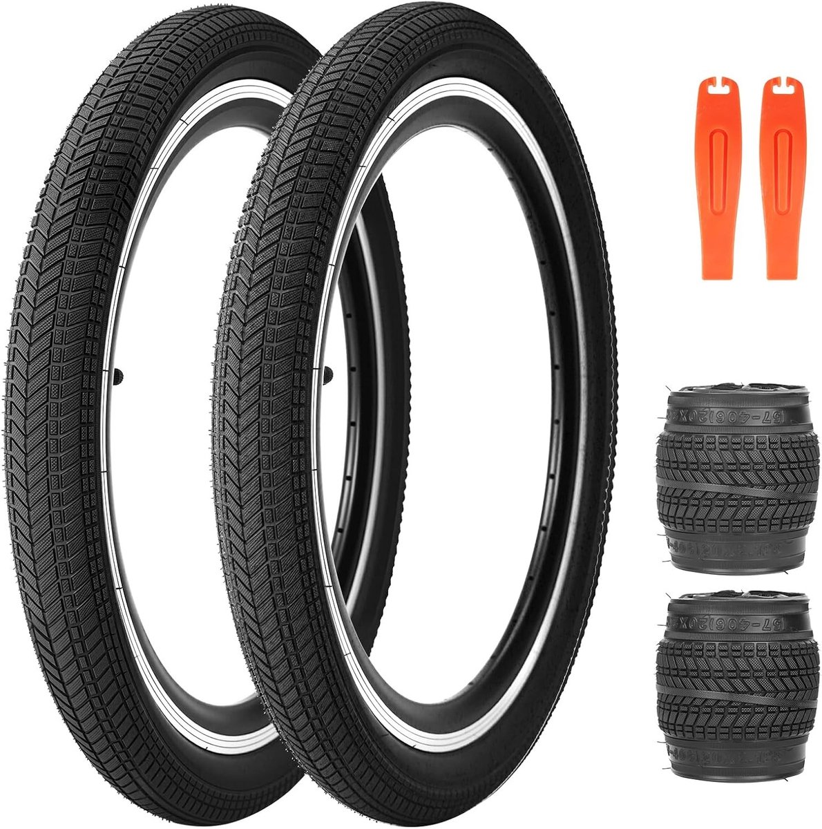 Opvouwbare Fietsbanden 16/20 inch, 2 stuks, 16/20 x 2,125 voor BMX, MTB, Mountainbike en Driewielers