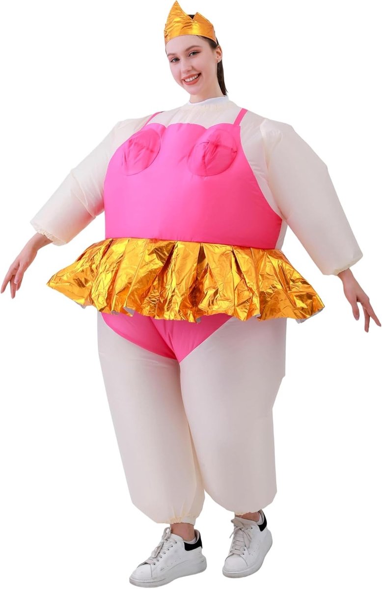 Opblaasbaar Ballet Kostuum voor Volwassenen - Grappige Dancer Outfit voor Feestjes en Evenementen, Volledig Lichaam Kostuum voor Mannen en Vrouwen