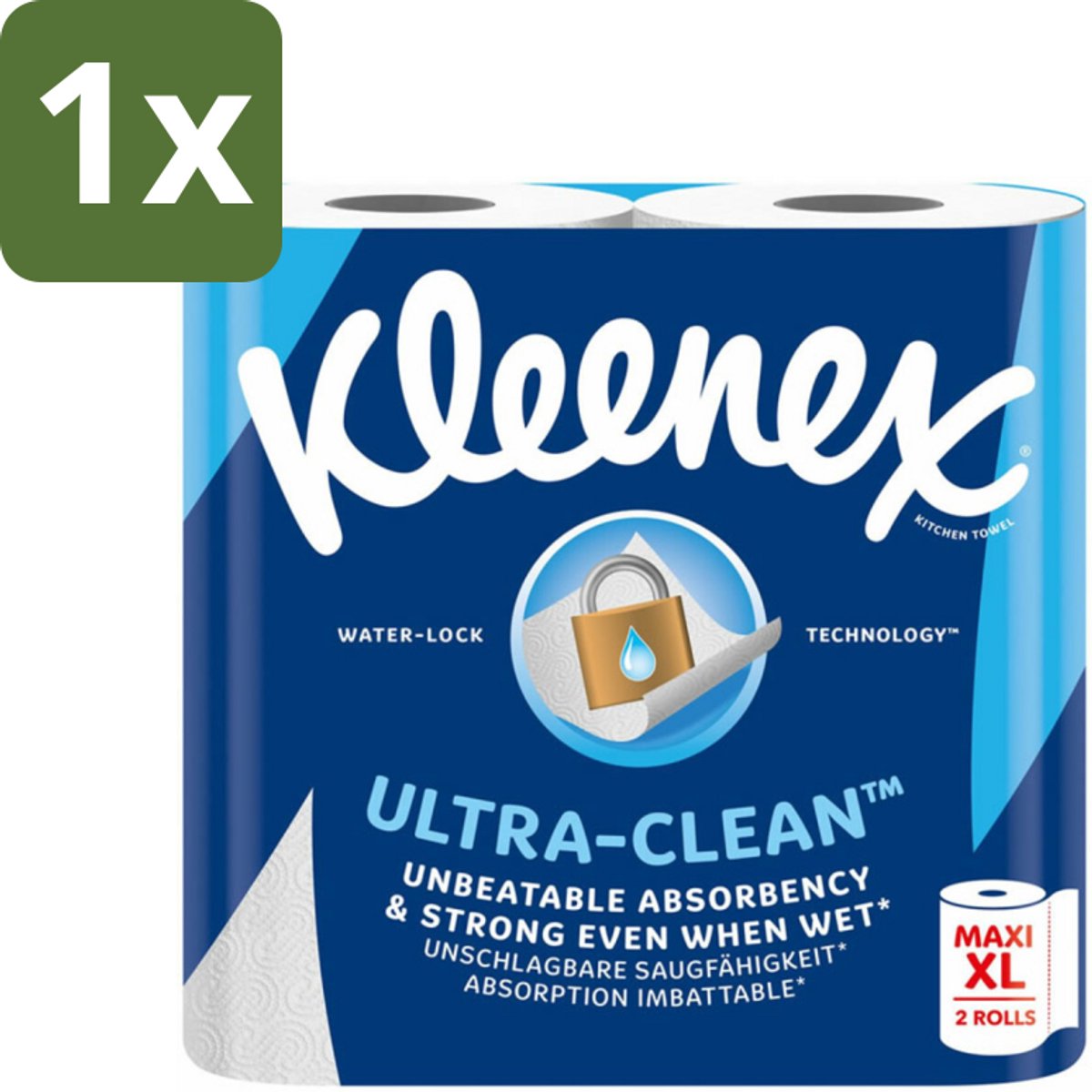 Kleenex Keukenpapier Ultra Clean Maxi XL 2 stuks per verpakking - 1 stuk