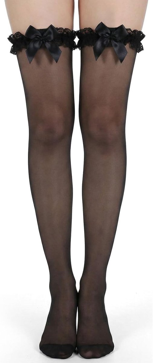 Sexy Overknee Kousen voor Dames, Verleidelijke Kostuumaccessoires voor Feestdagen, Perfect voor Kerst en Verkleedpartijen, Zwart