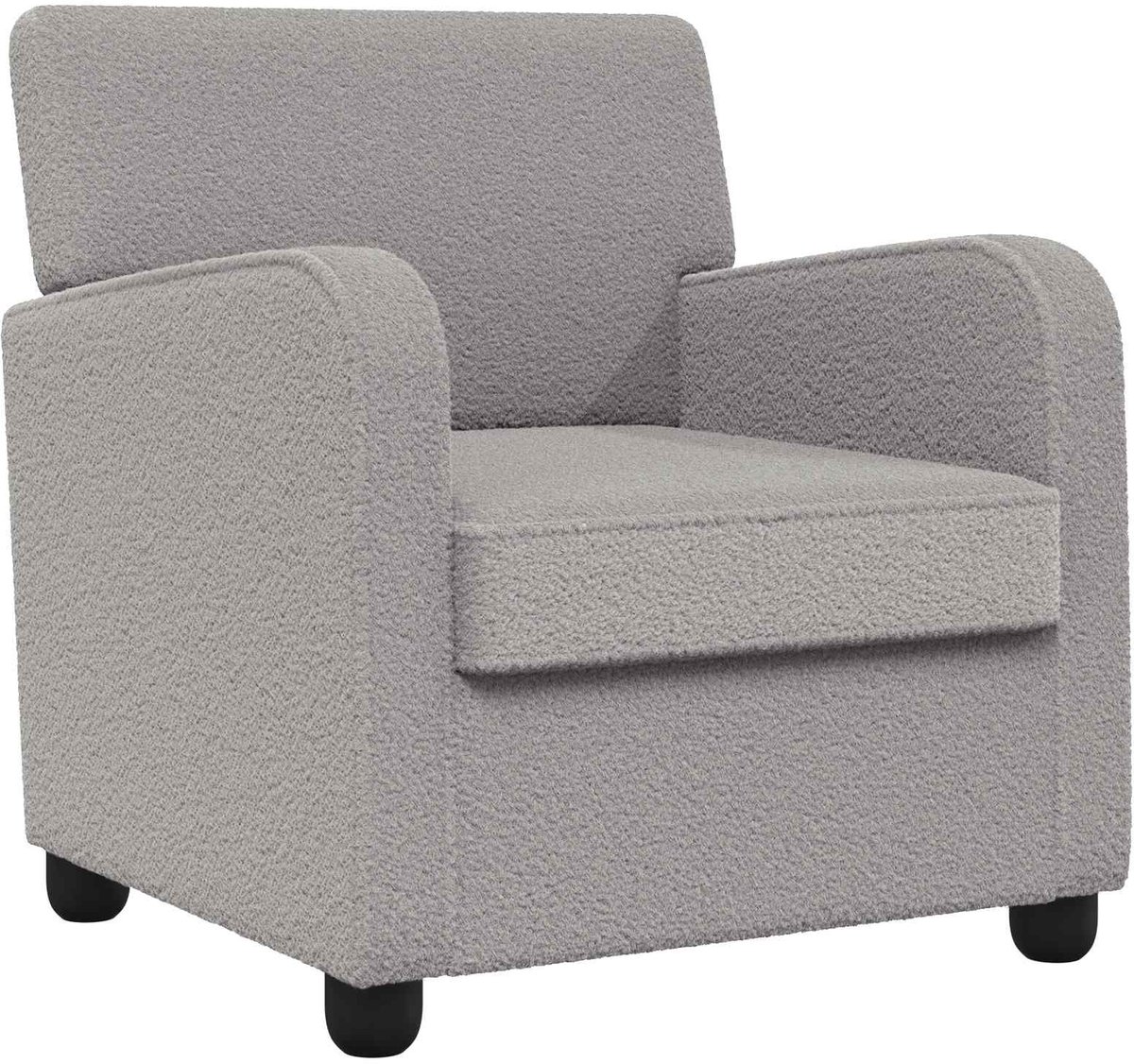 vidaXL Fauteuil - Lichtgrijs - Imitatie - lamswol