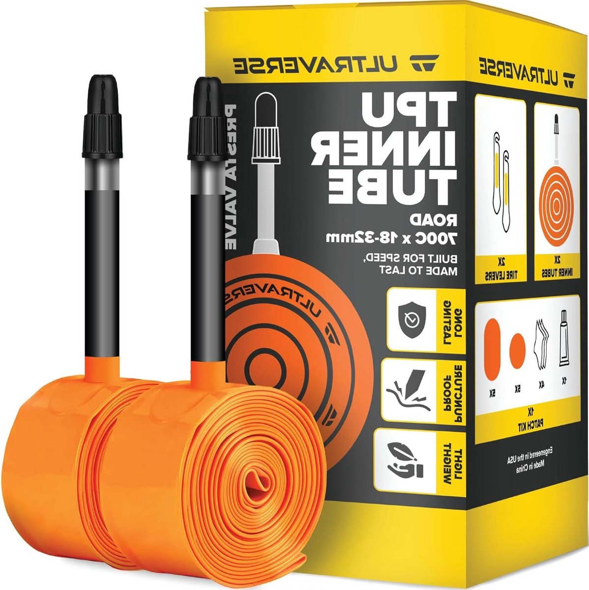 Racefiets Binnenband - Lichtgewicht Buis - Sneller Fietsen - Ultradun TPU Materiaal - 700x18-32c 65mm - Transparant