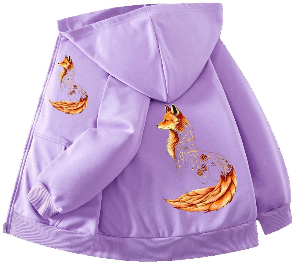 Currero Vest Meisjes Met Rits Sweater Meisje Cardigan Gebreid Sweaters Hoodie Warme Trui Lange Mouw 7-8 Jaar Paars