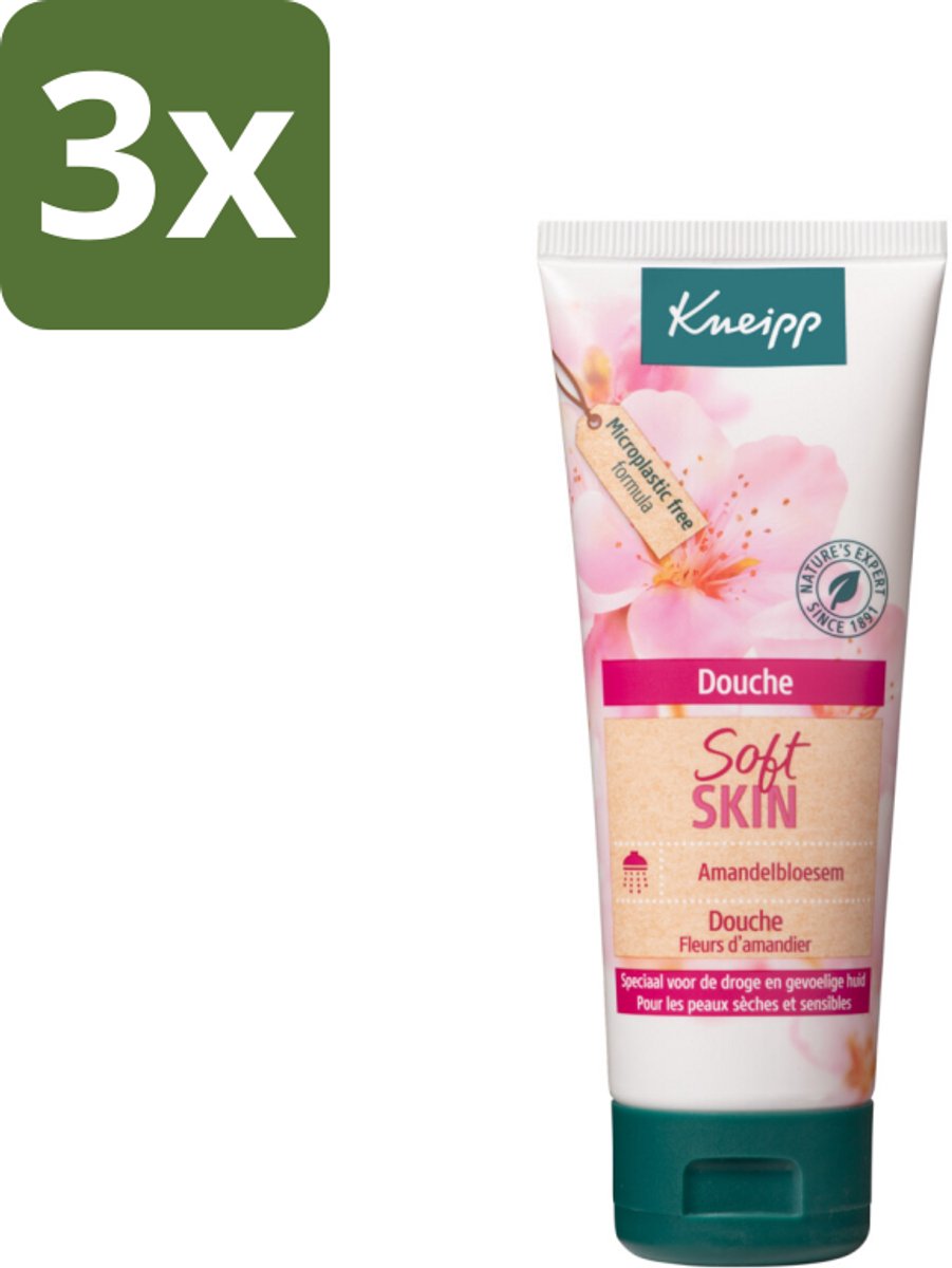 Kneipp – Amandel – Douche – 75 ml - Bulkverpakking - 3 stuks